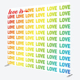Aperturee - Aperturee Rainbow Gradient Love Is Love Pillow Cover Backdrop